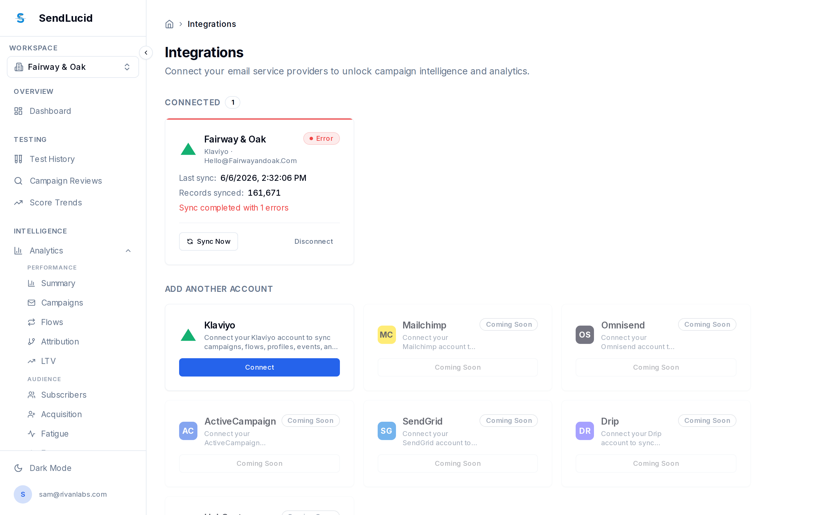 SendLucid Integrations