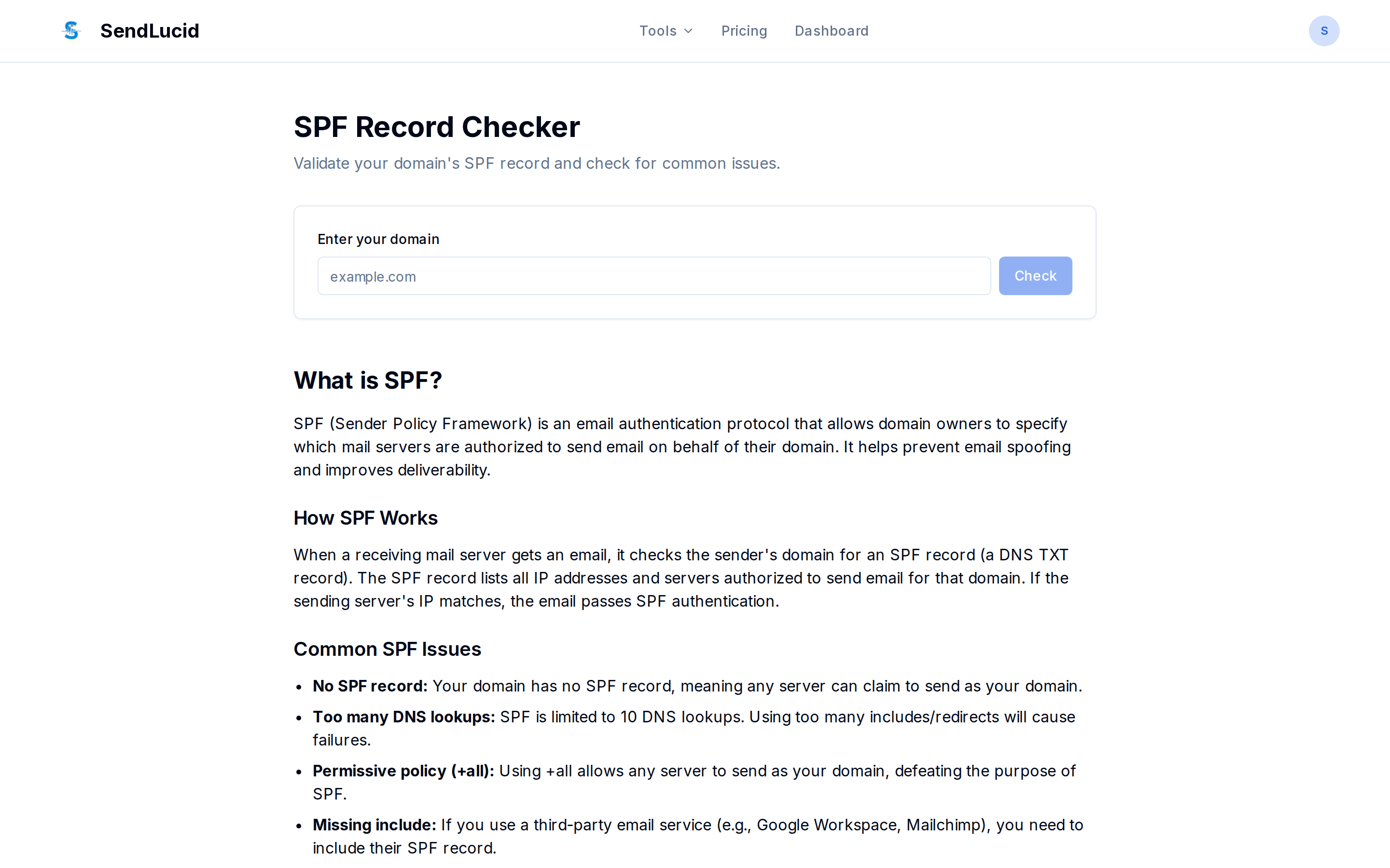 SPF Checker